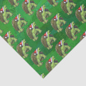 緑のサンタハットの亀 薄葉紙 (詳細)