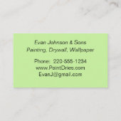 緑のサン絵を描プル 名刺 (裏面)