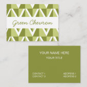 緑のシェブロン模様 名刺 (正面/裏面)