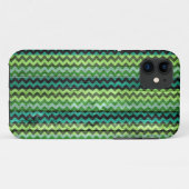 緑のシェブロン模様(木造) Case-Mate iPhoneケース (裏面(横))