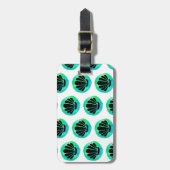 緑のシェル ラゲッジタグ (正面縦)