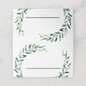 緑のシェード – 折り畳み座席座席表 プレイスカード (外部開封)