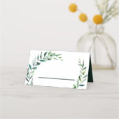 緑のシェード – 折り畳み座席座席表 プレイスカード (裏面)