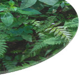 緑のシダの草葉のテクスチャ カッティングボード (角)