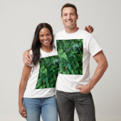 緑のシダの草葉のテクスチャ Tシャツ (ユニセックス)