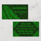 緑のシダは自然を環境に去ります 名刺 (正面/裏面)