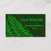 緑のシダは自然を環境に去ります 名刺 (正面)