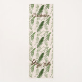 緑のシダ名を配置サーフェスパターン ヨガマット (正面)