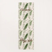 緑のシダ名を配置サーフェスパターン ヨガマット (裏面)