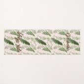 緑のシダ名を配置サーフェスパターン ヨガマット (正面(横))