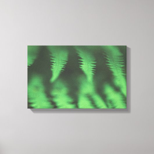 緑のシダ自然写真 キャンバスプリント (正面)