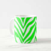 緑のシマウマのマグ コーヒーマグカップ (正面左)