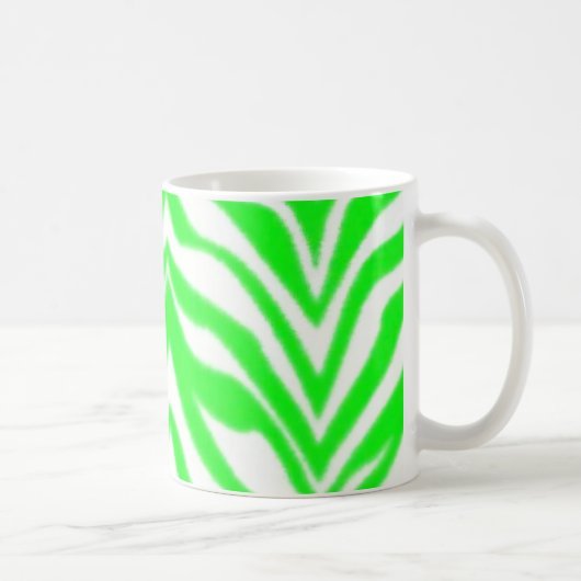 緑のシマウマのマグ コーヒーマグカップ (右)