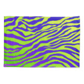 緑のシマウマ 枕カバー (裏面-左)