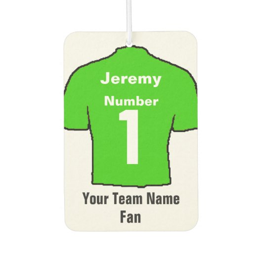 緑のシャツファン カーエアーフレッシュナー (正面)