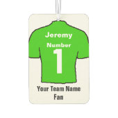 緑のシャツファン カーエアーフレッシュナー (裏面)