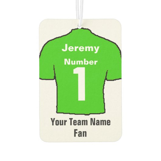 緑のシャツファン カーエアーフレッシュナー (裏面)