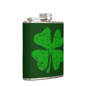 緑のシャムロックが付いているヴィンテージのセントパトリックの日のフラスコ フラスク (右)