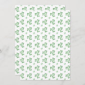 緑のシャムロックの円パターン (正面/裏面)