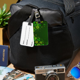 緑のシャムロックの明るい色合いST PATRICKS DAY ラゲッジタグ