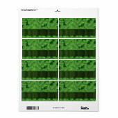 緑のシャムロックパターン ラベル (フルシート)