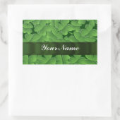 緑のシャムロックパターン 長方形シール (バッグ)