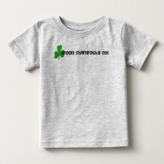 緑のシャムロック行け！ ベビーTシャツ (正面)