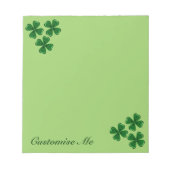 緑のシャムロック ノートパッド (正面)