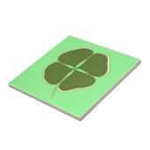 緑のシャムロ絵を描ックの輪郭とタイル上 タイル (側面)