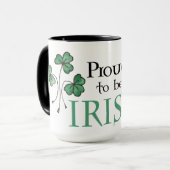 緑のシャムロ誇りを持ったックはアイリッシュリンガーマグ マグカップ (正面左)