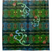 緑のシャワエレガントーカーテンで独立 シャワーカーテン (正面)