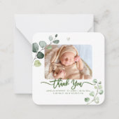 緑のシャワーありがとうDIYカラーノートカード ノートカード (正面)