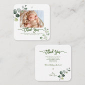 緑のシャワーありがとうDIYカラーノートカード ノートカード (正面/裏面)