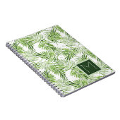 緑のシュロの葉|のモノグラム ノートブック (右側)