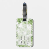 緑のシュロの葉|のモノグラム ラゲッジタグ (裏面縦)