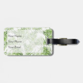 緑のシュロの葉|のモノグラム ラゲッジタグ (裏面横)