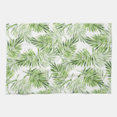 緑のシュロの葉 キッチンタオル (横)
