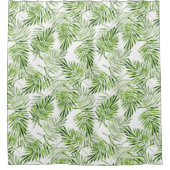 緑のシュロの葉 シャワーカーテン (正面)