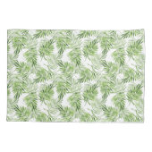 緑のシュロの葉 枕カバー (裏面-左)