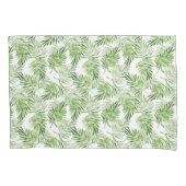 緑のシュロの葉 枕カバー (正面左)