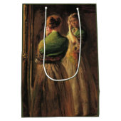 緑のショールを着た少女（Joseph DeCamp著） ミディアムペーパーバッグ (裏面)