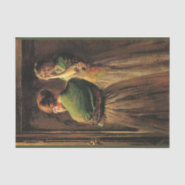 緑のショールを着た少女（Joseph DeCamp著） 薄葉紙