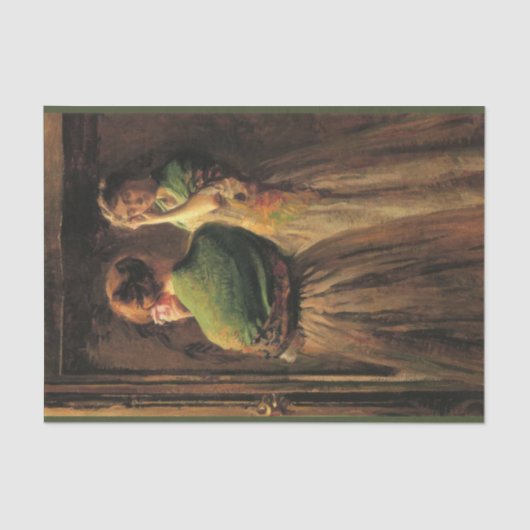 緑のショールを着た少女（Joseph DeCamp著） 薄葉紙 (正面)