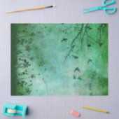 緑のシルエットアートティッシュペーパー 薄葉紙 (クラフト)