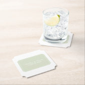 緑のシンプルでエレガントな結婚式 ペーパーコースター (インサイチュ)