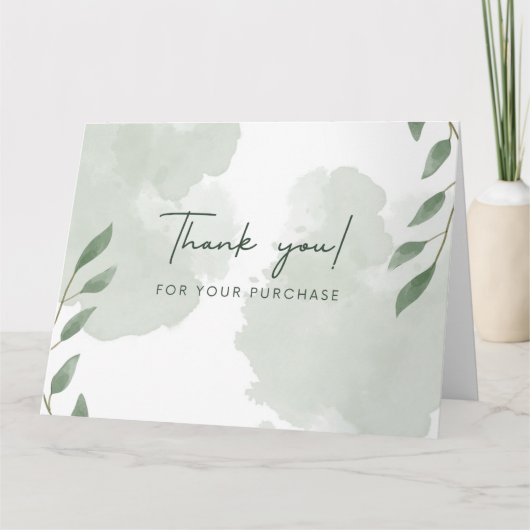 緑のシンプルサンキューカード サンキューカード (正面)