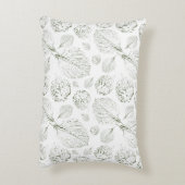 緑のシンプルテクス離れチャーのパタモダンーン アクセントクッション (裏面(縦))