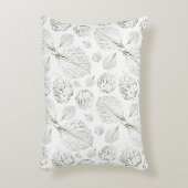 緑のシンプルテクス離れチャーのパタモダンーン アクセントクッション (正面(垂直))