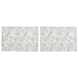 緑のシンプルテクス離れチャーのパタモダンーン 枕カバー