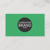 緑のシンプルプロフェッショナルモダンロゴ 名刺 (正面)